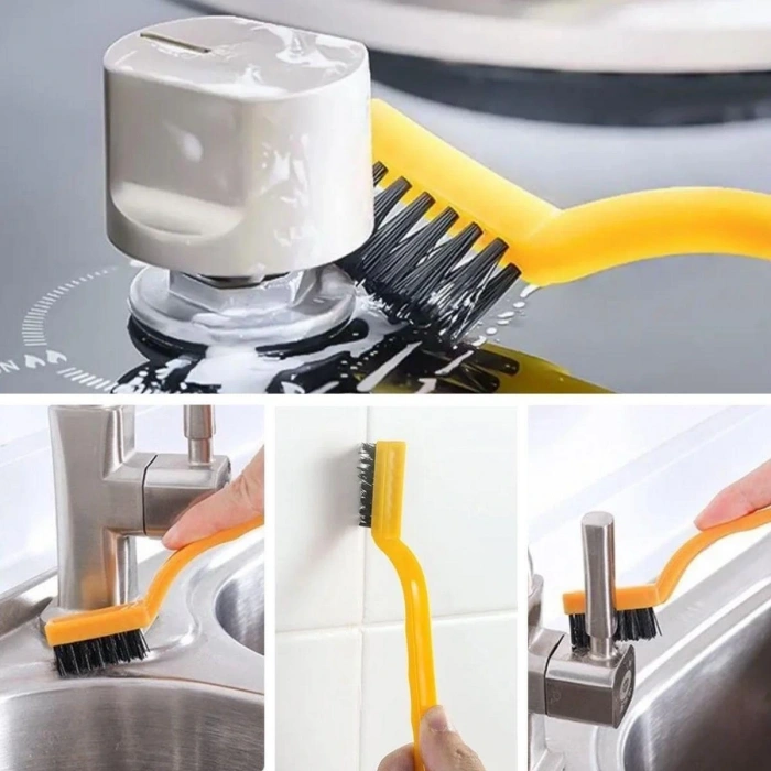 3 lü Detaylı Temizlik Bakır,Demir ve Sert Plastik Tel Fırça (5047)