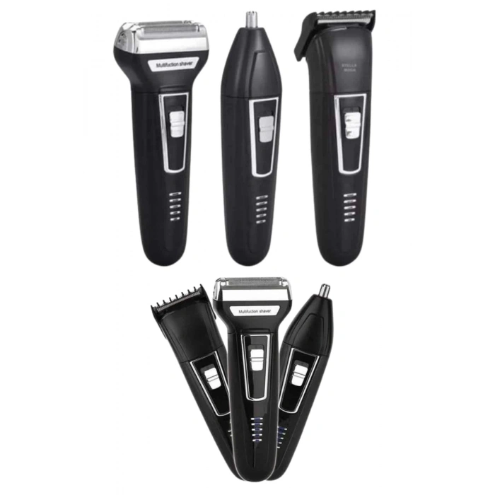 3lü Set Saç Sakal Kesme Traş Makinesi Burun Kılı Alma Tıraş Makinesi