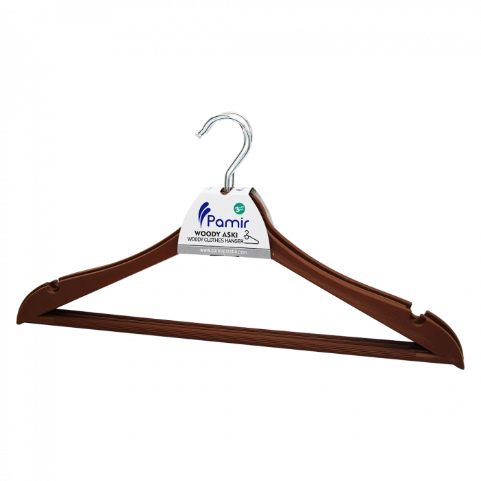 3 Parça  Plastik Wody Metal Başlı Askı Bx40