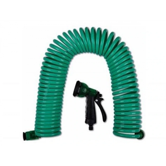 30 Metre Spiral Hortum + 4 Fonksiyonlu Özel Sulama Tabancası (5047)
