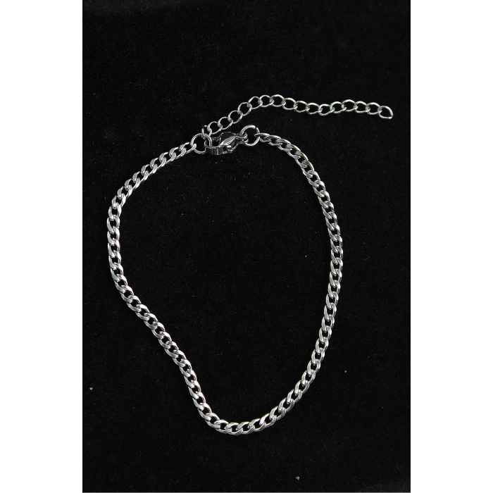 316L Çelik İnce Klasik Model Gümüş Renk Erkek Bileklik