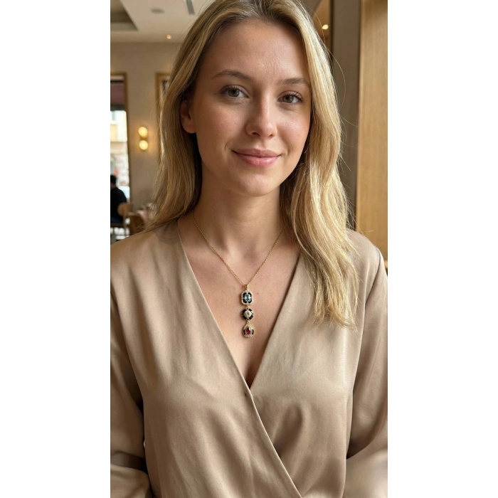 316L Çelik Vintage Model Kadın Kolye