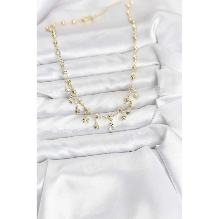 316L Çelik Zincir Gold Renk Kolye