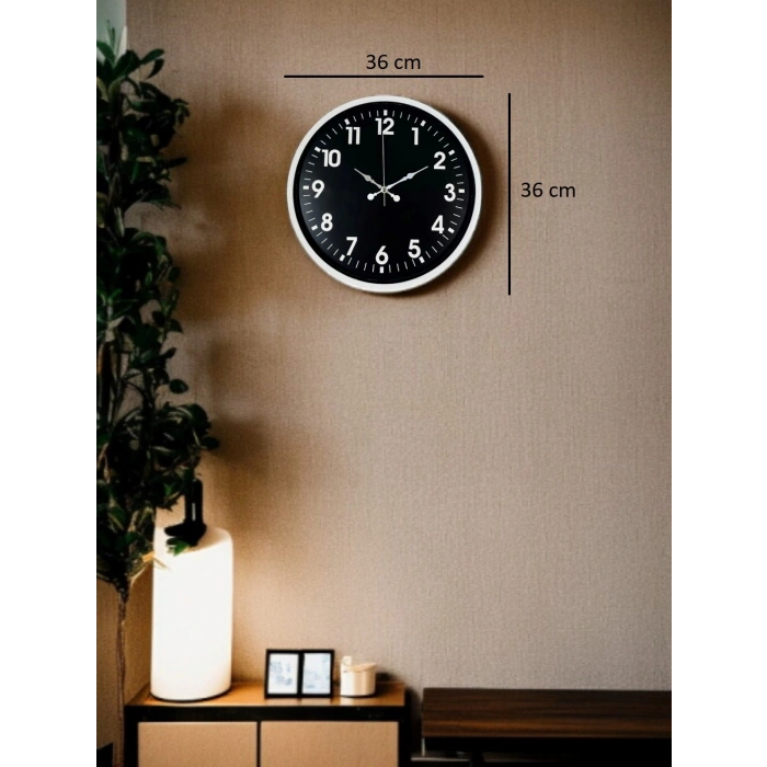 36 Cm Beyaz Dekoratif Duvar Saati