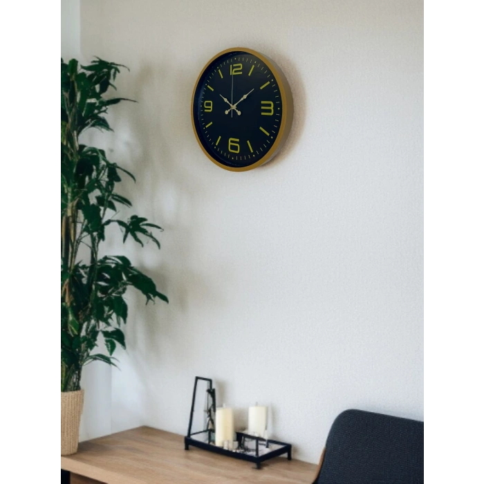 36 Cm Kahverengi Dekoratif Duvar Saati