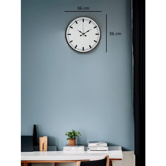 36 Cm Sade Dekoratif Duvar Saati