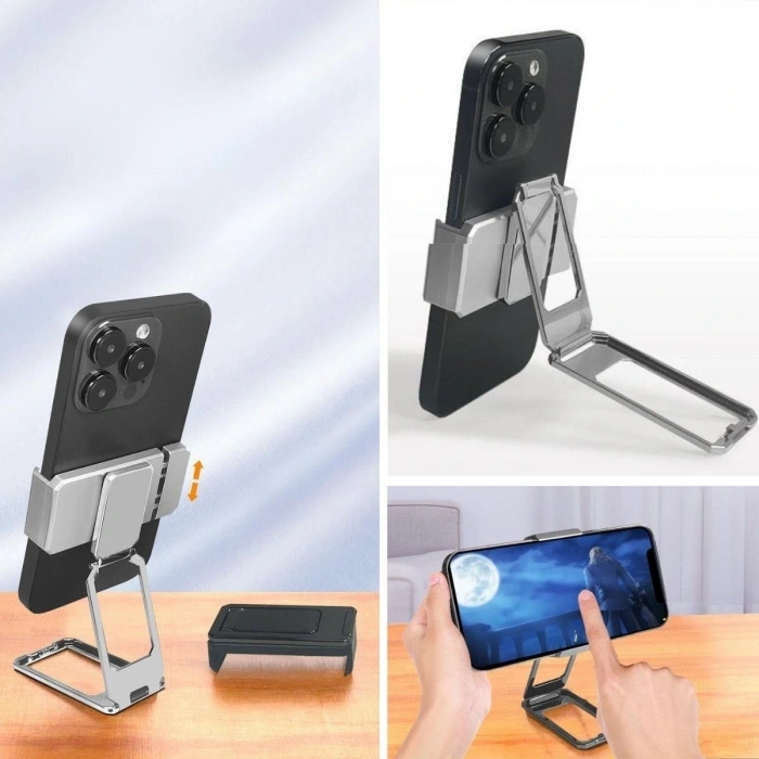 360 derece Dönen Tüm Telefon Tipleri İle Uyumlu Metal Telefon Standı Braket (5047)