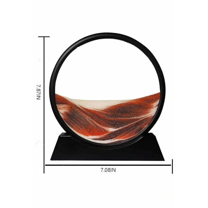 3D Led Işıklı Kum Saati Gece Lambası Hareketli Sulu Kum Saati Dekoratif