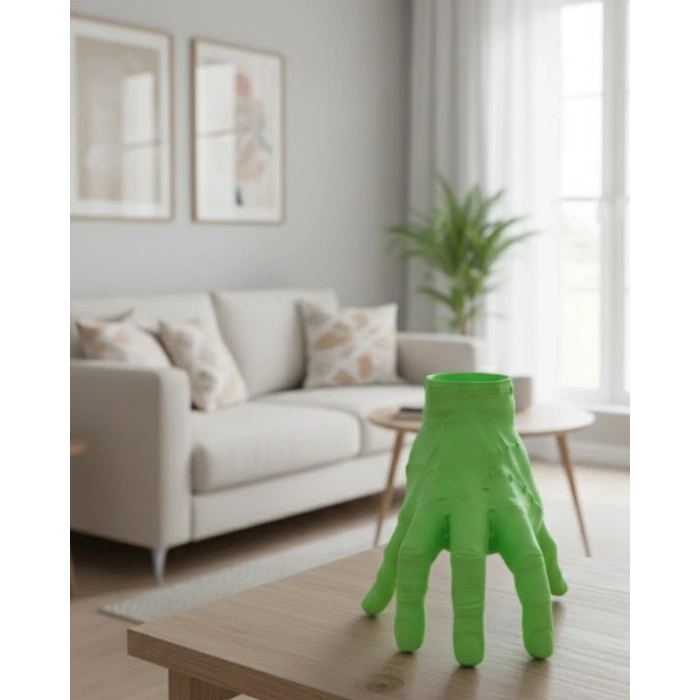 3D Yeşil El Biblo 27x22 cm Dikkat Çekici Ev Dekorasyonu