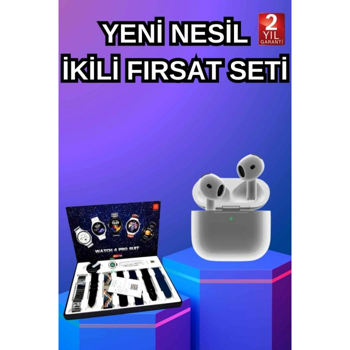 3.Nesil TWS Bluetooth Kulaklık Bluetooth Bağlantılı Akıllı Saat Amoled Ekran Plastik Hasır Kordon