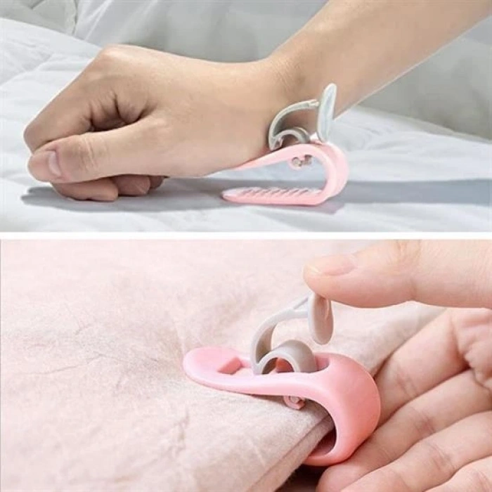 4 Adet İğnesiz Yorgan Çarşaf Ve Perde Tutucu Sabitleyici Kaydırmaz Örtü Düzenleyici Klips (5047)