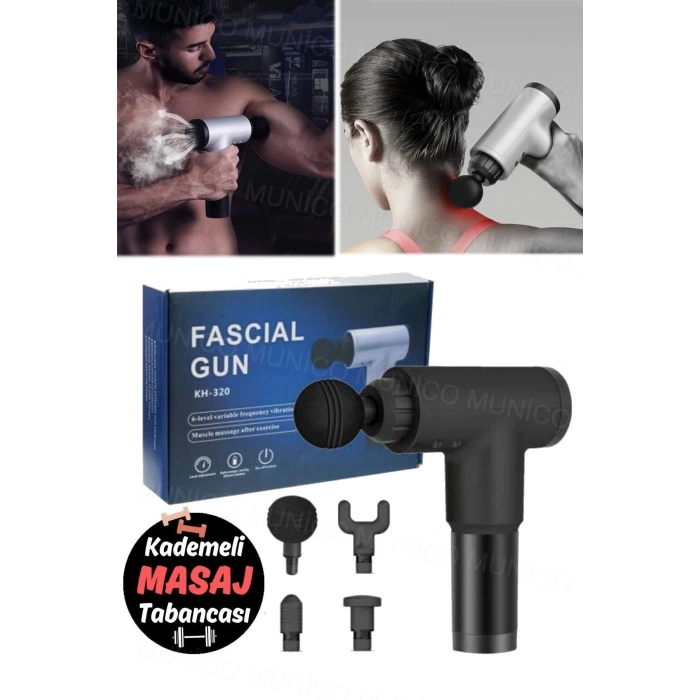 4 Başlıkla Şarjlı Masaj Tabancası: Derin Dokuda Kasları Rahatlatan Profesyonel Masaj RENK SEÇİLEMEZ