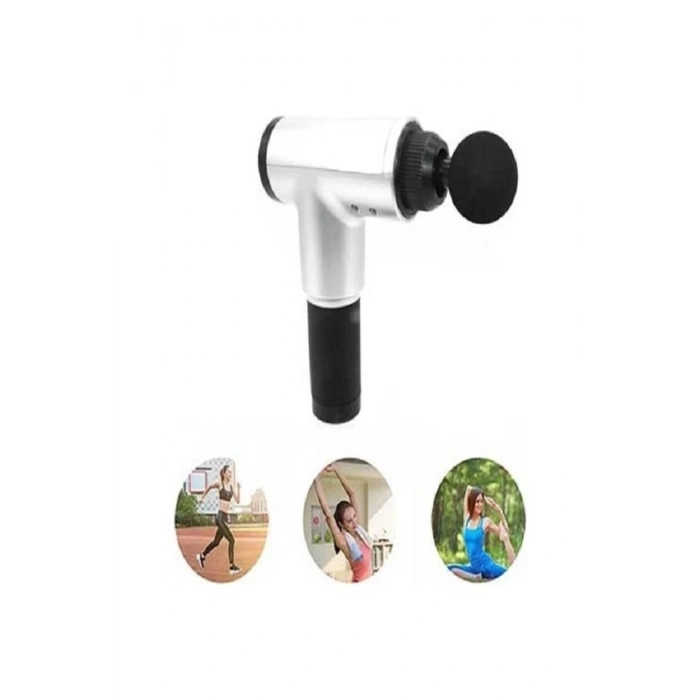 4 Başlıklı 6 Kademeli Vurmalı Titreşimli Yoğurmalı Elektrikli Masaj Cihazı Tabancası RENK SEÇİLEMEZ