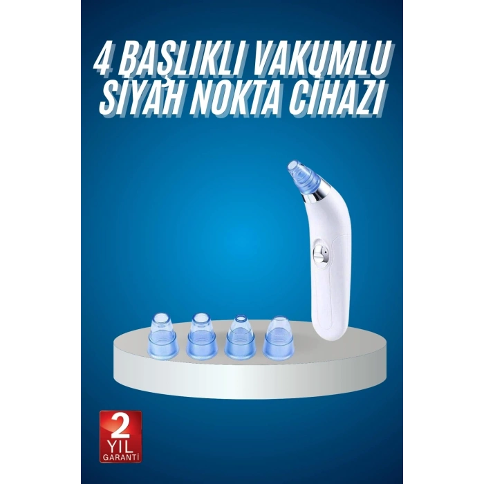 4 Başlıklı Vakumlu Siyah Nokta Ve Yüz Temizleme Cihazı