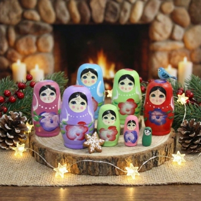 4lü Ahşap Matruşka