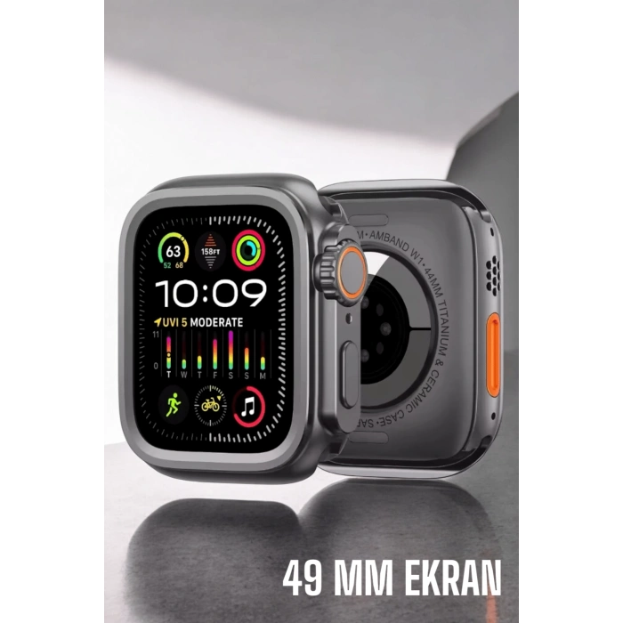 45 MM Gri Kasa Ultra Akıllı Saat Sesli Görüşme, Sağlık Takibi, Suya Dayanıklı