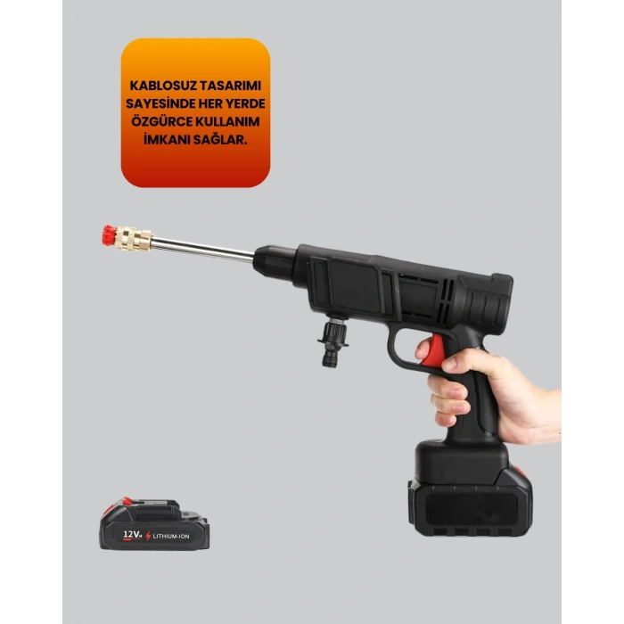 48V Şarjlı Basınçlı Yıkama Cihazı Köpük Hazneli 2025 Orijinal Model