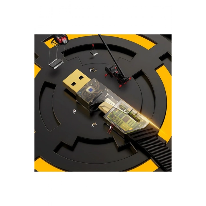 4in1 Type-c 65W to USB-A + Type-c to Lightning 27W Hızlı Şarj Kablosu SİYAH