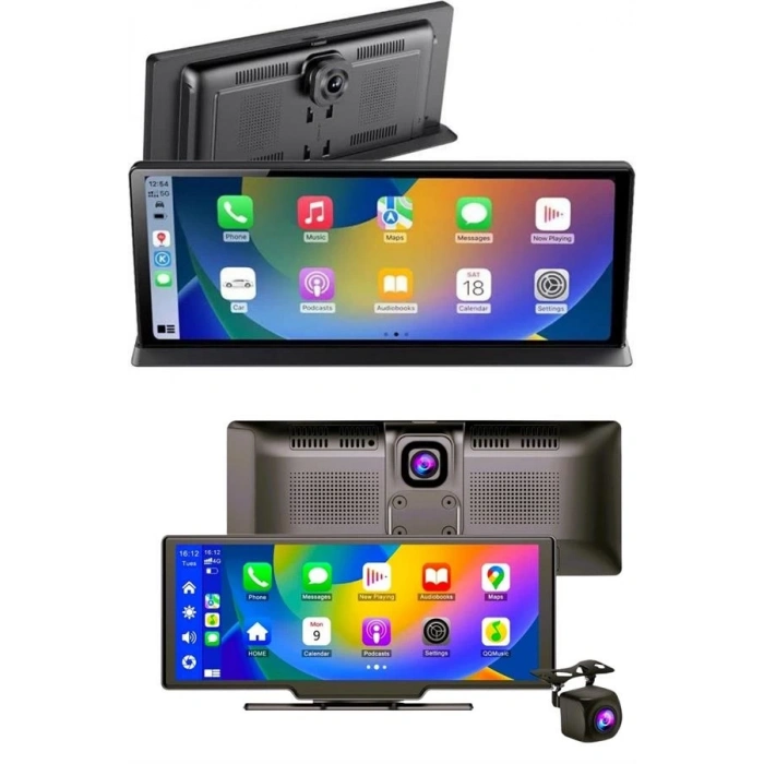 4K Ultra Araç İçi Ön ve Arka Kameralı Ekran HD 2 Kameralı Torpido Üstü Araç Multimedya