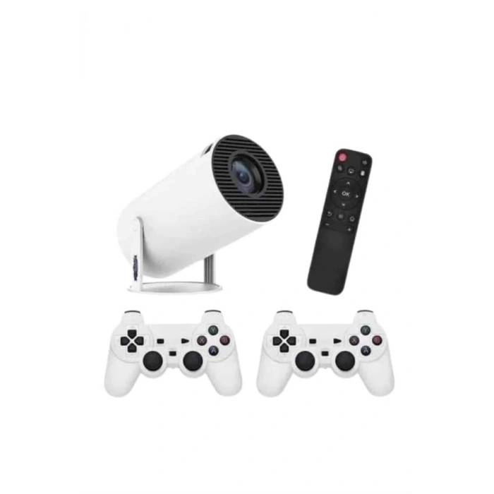 4K Wireless Çift Kollu Kumandalı Oyun Projeksiyonu Retro Video Oyunu