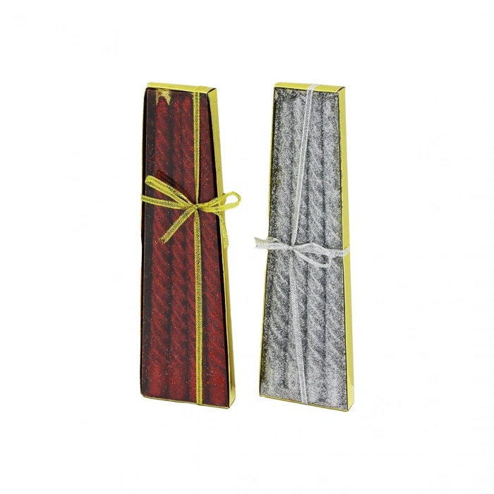 4PCS YALDIZ ŞAMDAN MUM SİMLİ 24CM (5047)