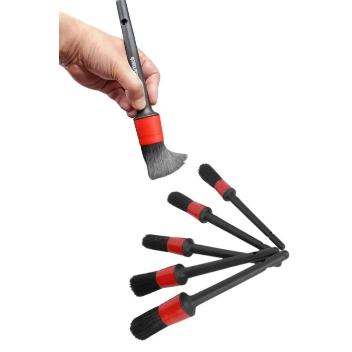 5 Adet Oto Detaylı Temizleyici Araç İçi Temizlik Fırça Seti Koltuk Döşeme Kapı Toz Alma Fırçası