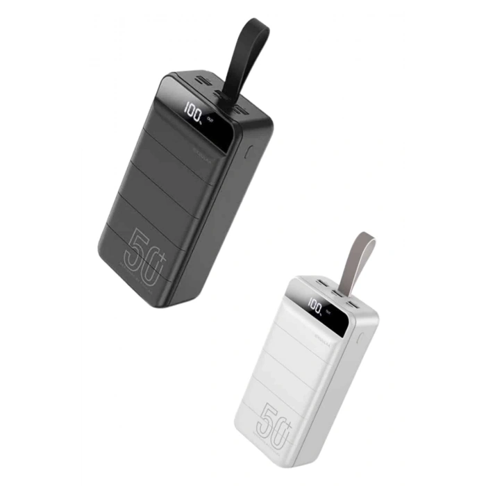 50.000 Mah Powerbank Turbo Hızlı Led Göstergeli Android İOS Uyumlu Taşınabilir Askılı