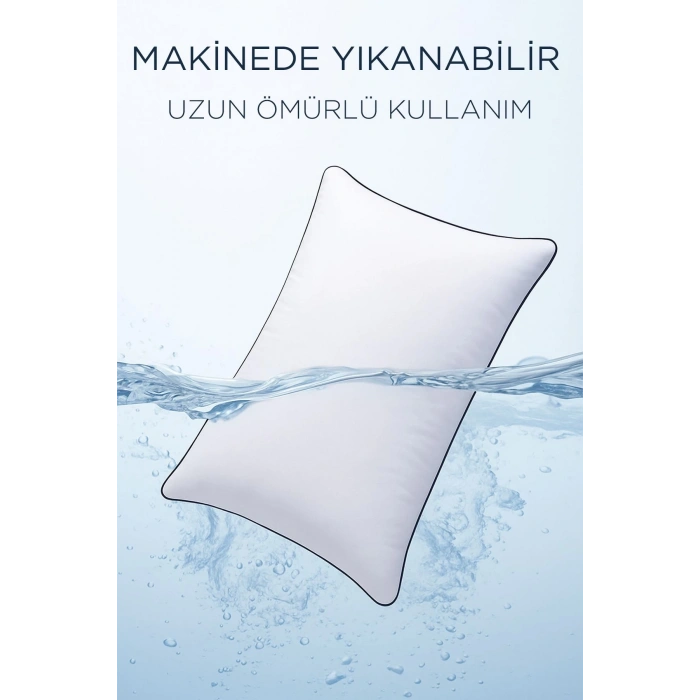 50x70cm Nano Jel Lüks Yastık 1200gr Anti-alerjik Pamuklu Yastık Microfiber Ultra Dolgun Silikon