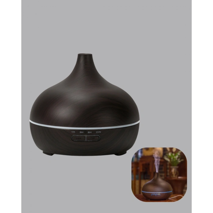 550 ml Ultrasonik Uçucu Yağ Difüzörü 7 Renk LED Işıklı ve Zaman Ayarlı