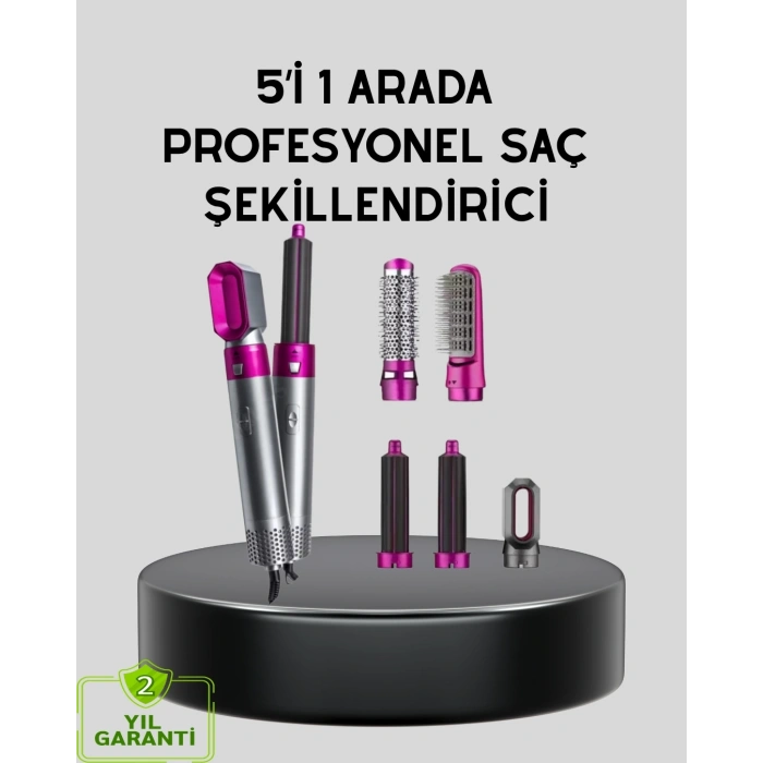 5’i 1 Arada Saç Şekillendirme Makinesi Hızlı Kuruma ve Kuaför Kalitesinde Sonuç