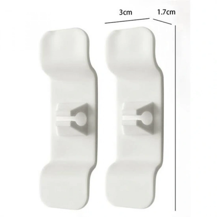 6&#39;lı Pratik Kablo Toparlayıcı Yapışkanlı Klips Mutfak Air Fryer Kettle Kahve Tost Makinası (5047)