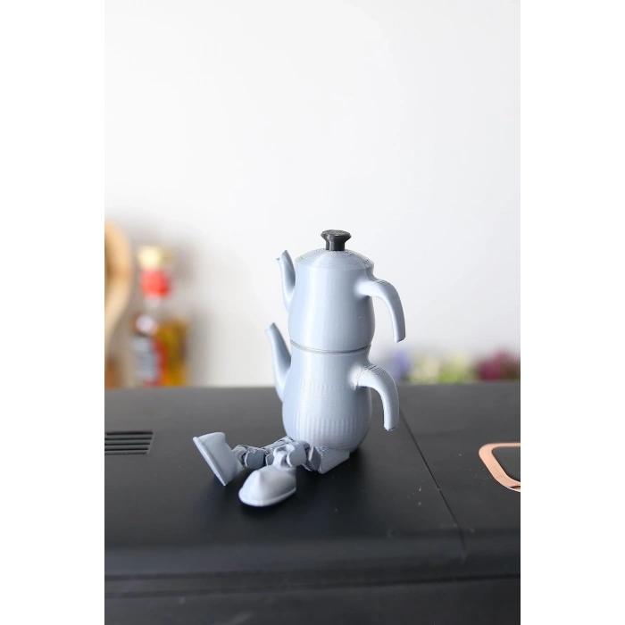 6lı Ayaklı Kahve Seti - Moka Pot - Kahve Tanesi - Çaydanlık - Cezve - Kahve Bardağı - Bardak