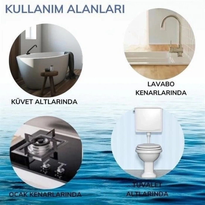 6 Lı Su Sızdırmaz Banyo Mutfak Lavabo Küvet İzolasyon Şerit Bant Pratik Ürün