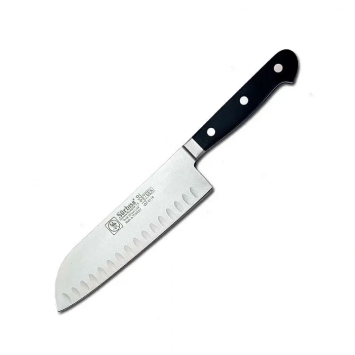 61950 - Sıcak Dövme Oluklu Santoku Şef Bıçağı 18 Cm