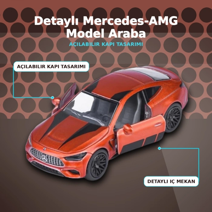 7,5 cm Mercedes-AMG Lüks Mini Oyuncak Araba – 1 Adet Seçimli Model, Resmi Lisanslı