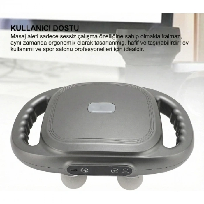 8 Başlıklı Şarjlı Isıtmalı Masaj Aleti