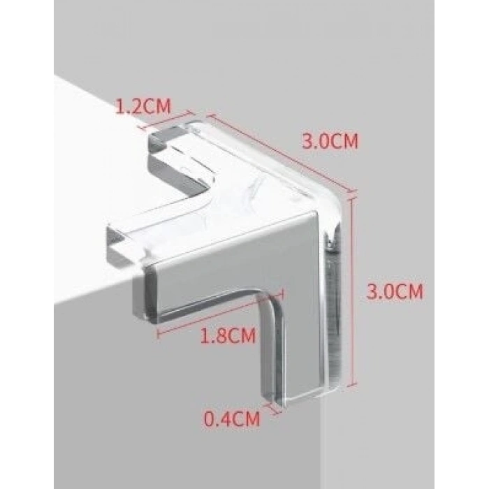 8 li Set Silikon Şeffaf Masa Kenarı Koruma Aparatı