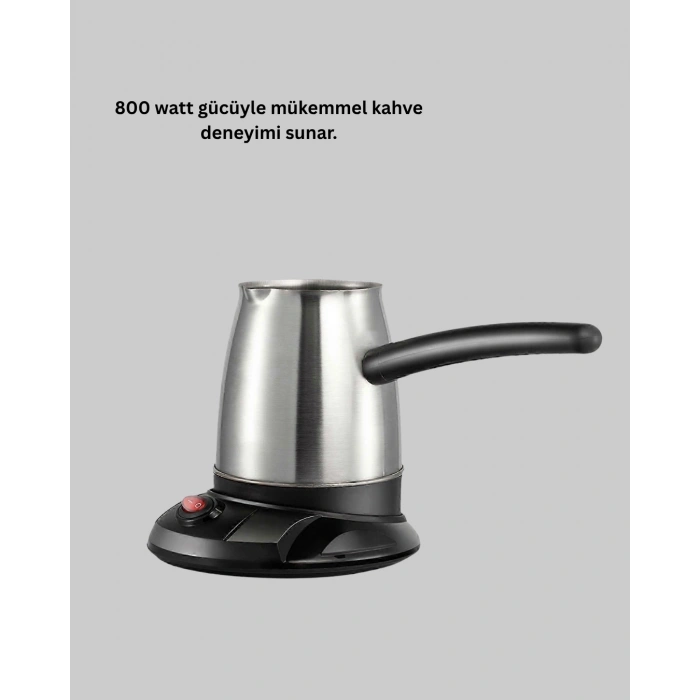 800W Paslanmaz Elektrikli Cezve Gizli Rezistans ve Ergonomik Kulp