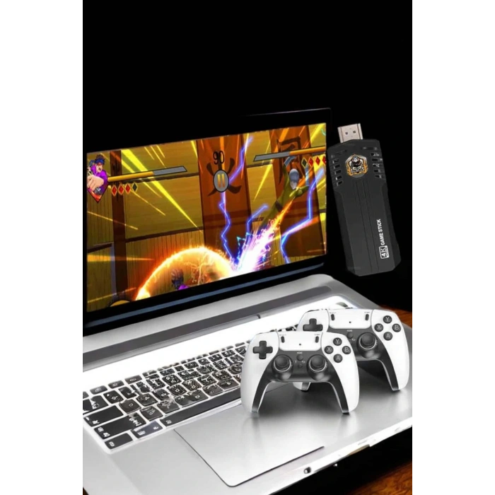 8K Android TV Gme Stick Video Oyun Konsolu Aile Retro 35000 Oyunlu Çift Kollu