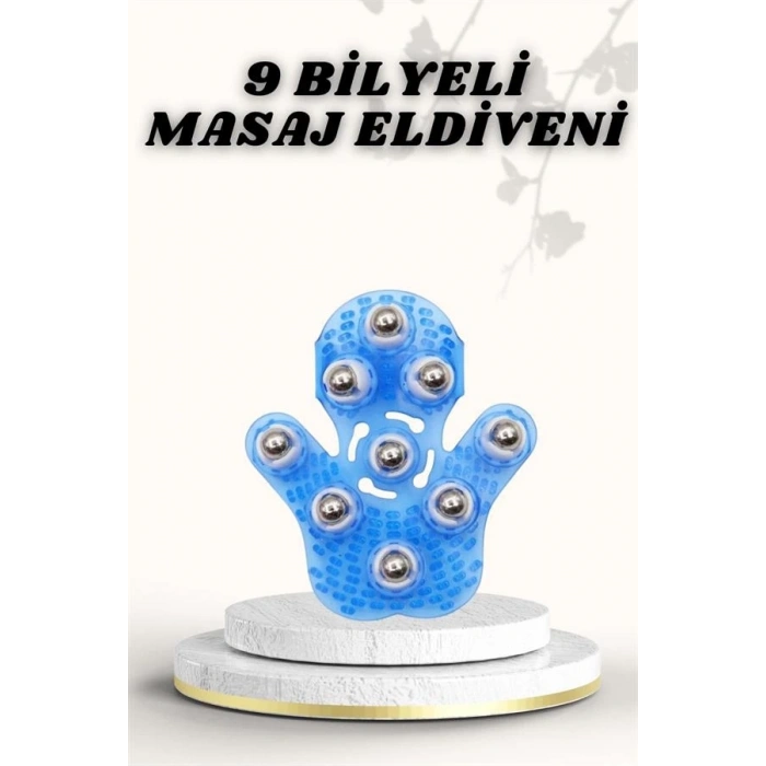 9 Bilyeli Masaj Eldiveni Giyilebilir Plastik Vücut Sıkılaştırıcı