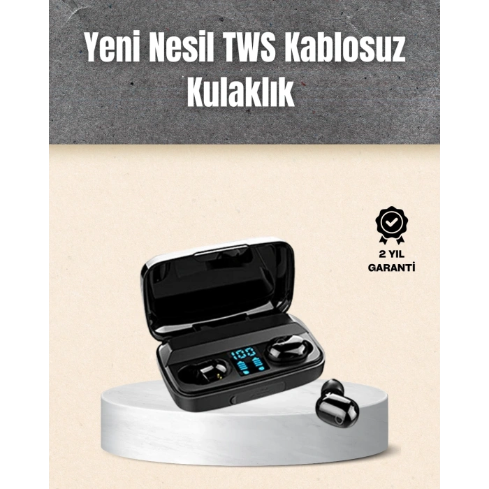 A10s TWS Ergonomik Bluetooth Kulaklık Uzun Pil Ömürlü