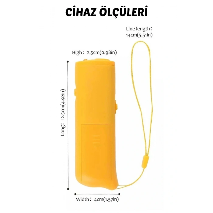 AD-100 Ultrasonik 150 DB Uzun Menzilli Köpek Savunma ve Eğitici Ses Cihazı