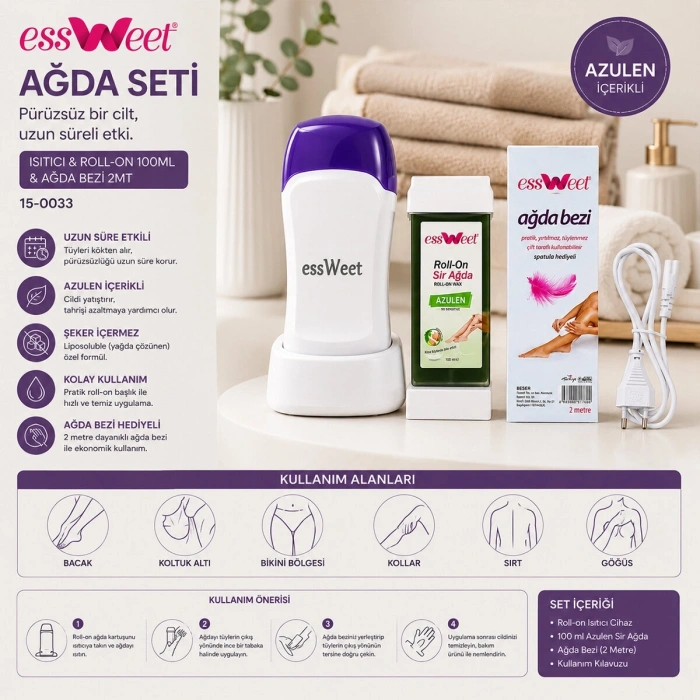 AĞDA SETİ ISITICI - ROLL-ON 100ML - AĞDA BEZİ 2MT (5047)