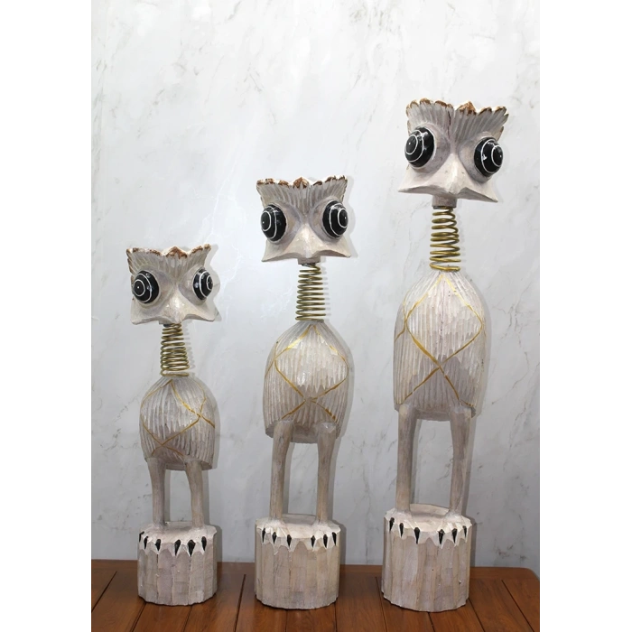 Ahşap 3lü Deve Kuşu Seti 90 Cm Trendy:7