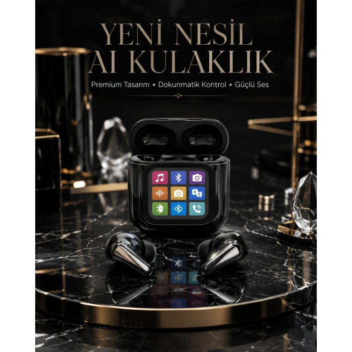 AI Bluetooth Kulaklık Akıllı Dokunmatik Kontrol Özellikli