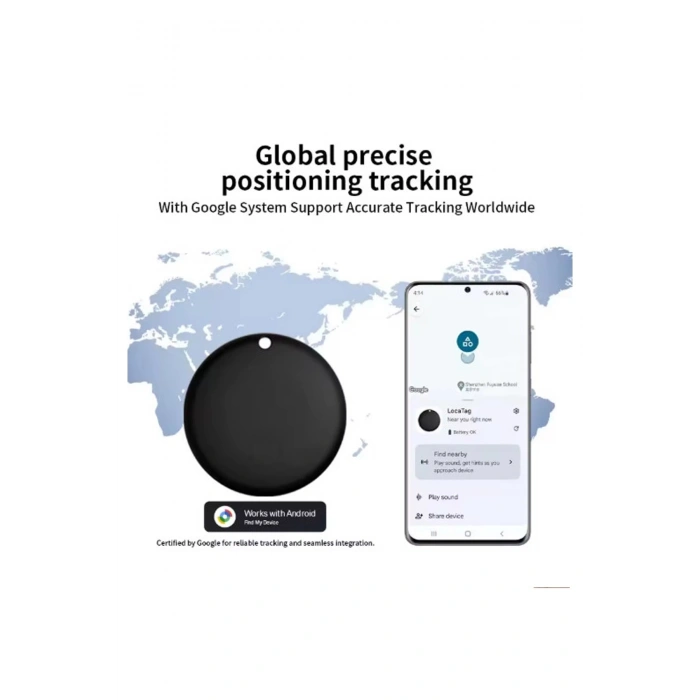 Airtag Android Konum Belirleme Akıllı Takip Cihazı Smart Finder Siyah
