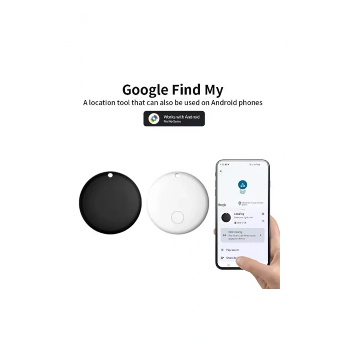 Airtag Android Konum Belirleme Akıllı Takip Cihazı Smart Finder Siyah
