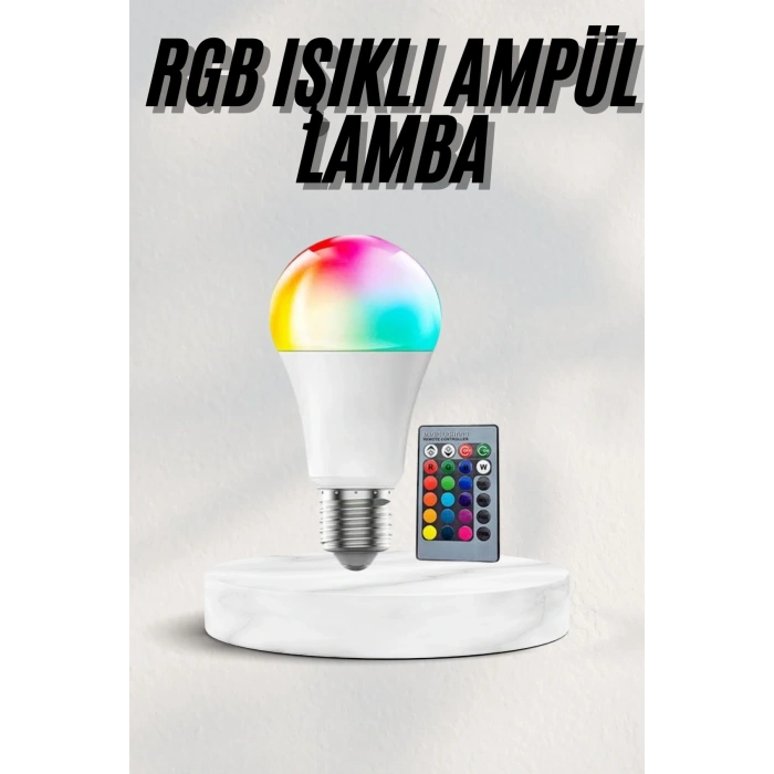 Akıllı RGB Led Ampul Led Uzaktan Kumandalı Renk Değiştiren Ampul