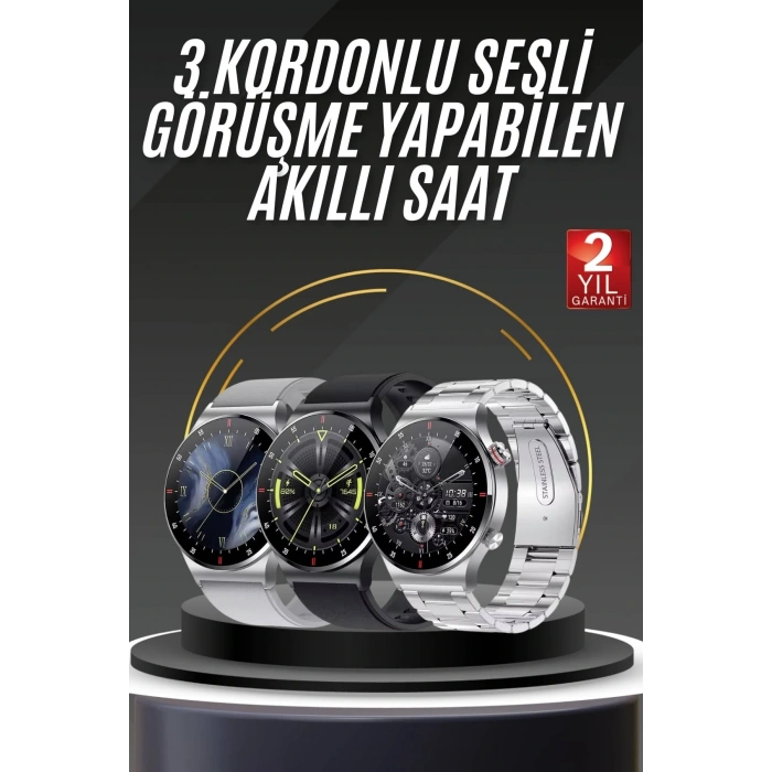 Akıllı Saat Adımsayar Nabız Ölçer Titreşim Özellikli Çağrı Cevaplama Sosyal Medya