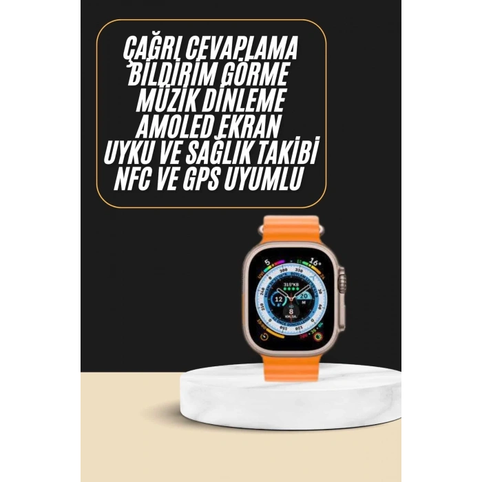 Akıllı Saat Amoled Ekran Bluetooth Bağlantılı Özel Tasarım Unısex